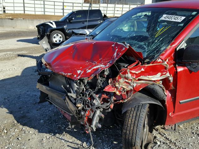 2C4RDGBG7ER474345 - 2014 DODGE GRAND CARA RED photo 9