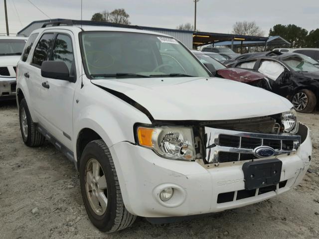 1FMCU03158KD77604 - 2008 FORD ESCAPE XLT WHITE photo 1