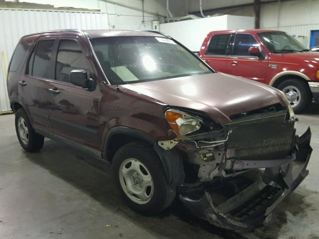 JHLRD68473C014344 - 2003 HONDA CR-V LX MAROON photo 1