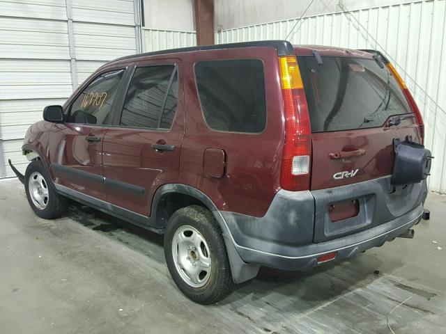 JHLRD68473C014344 - 2003 HONDA CR-V LX MAROON photo 3