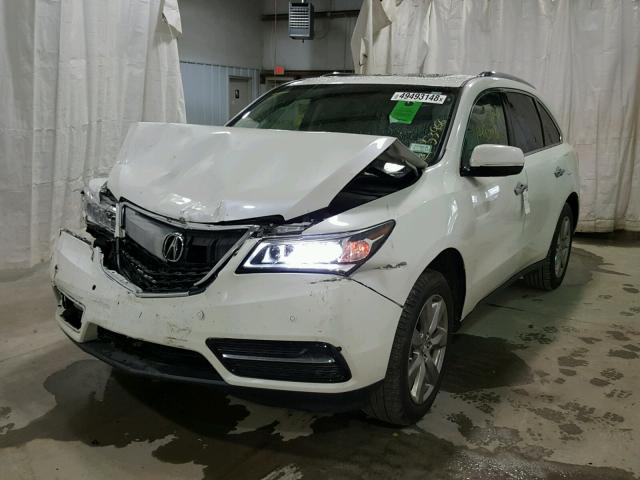 5FRYD4H83EB011137 - 2014 ACURA MDX ADVANC WHITE photo 2