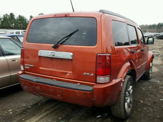 1D8GU58K38W151849 - 2008 DODGE NITRO SLT ORANGE photo 4