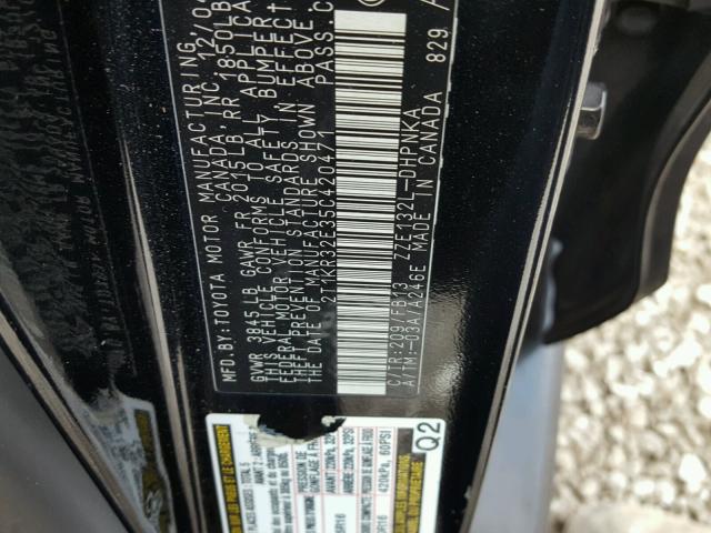 2T1KR32E35C420471 - 2005 TOYOTA COROLLA MA BLACK photo 10