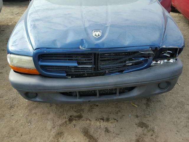 1D7FL16X13S323855 - 2003 DODGE DAKOTA SXT BLUE photo 7