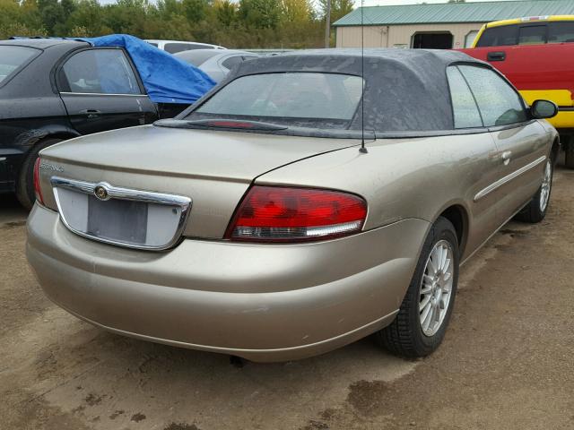 1C3EL55R54N108130 - 2004 CHRYSLER SEBRING LX GOLD photo 4