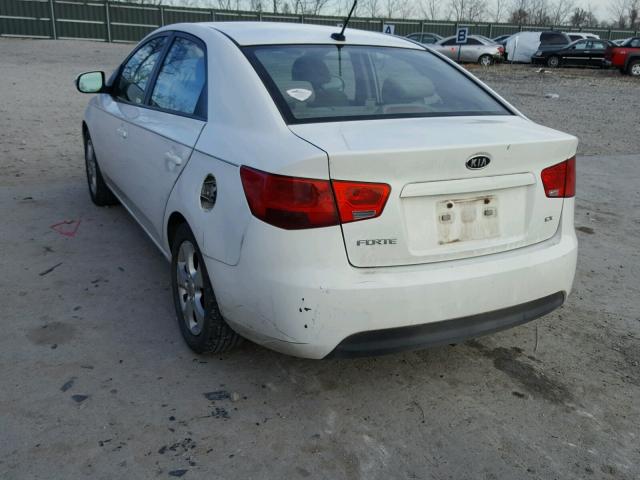 KNAFU4A25A5312449 - 2010 KIA FORTE EX WHITE photo 3