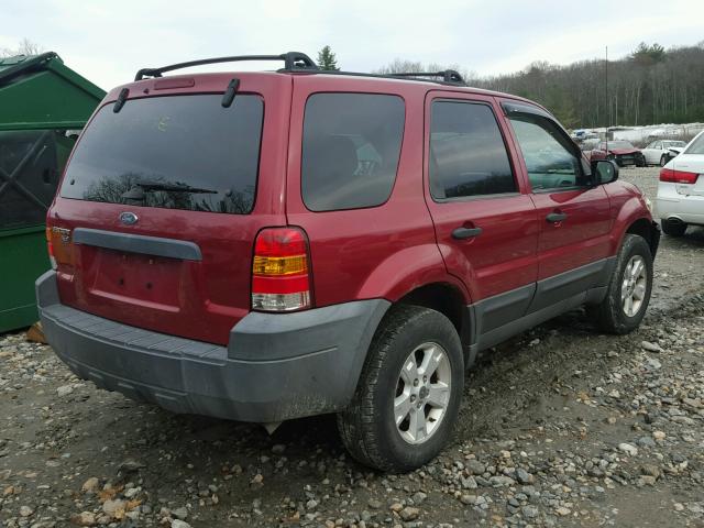 1FMCU93115KA97534 - 2005 FORD ESCAPE XLT RED photo 4