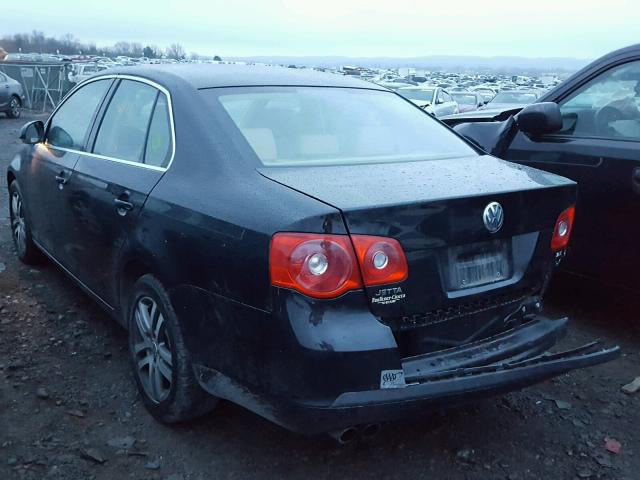 3VWSF71K35M615174 - 2005 VOLKSWAGEN NEW JETTA BLACK photo 3