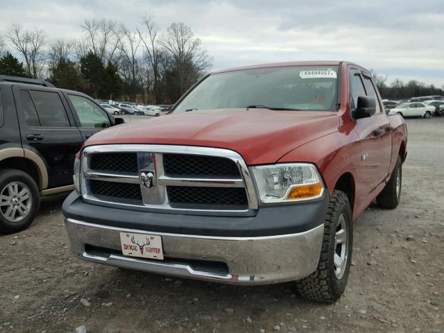 1D7RV1GP6AS259105 - 2010 DODGE RAM 1500 RED photo 2