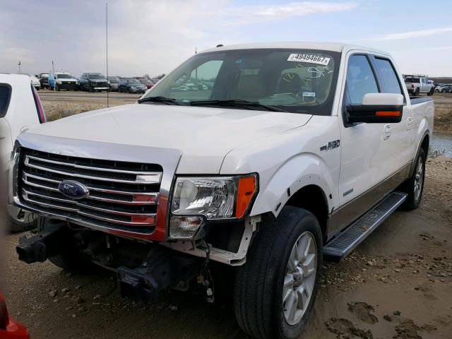 1FTFW1CTXDKE97623 - 2013 FORD F150 SUPER WHITE photo 2