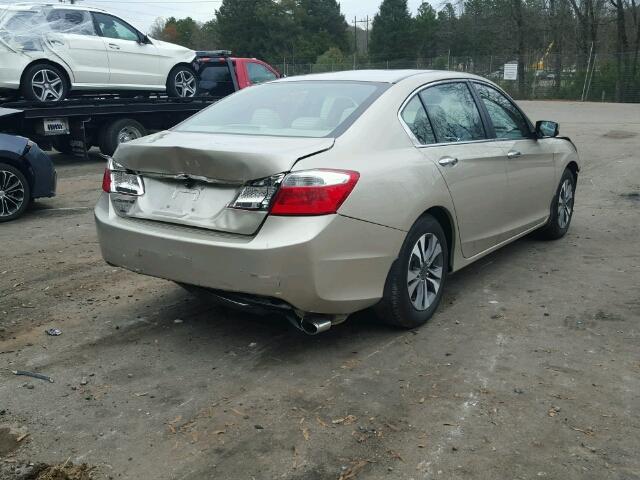 1HGCR2F39DA114614 - 2013 HONDA ACCORD LX GOLD photo 4