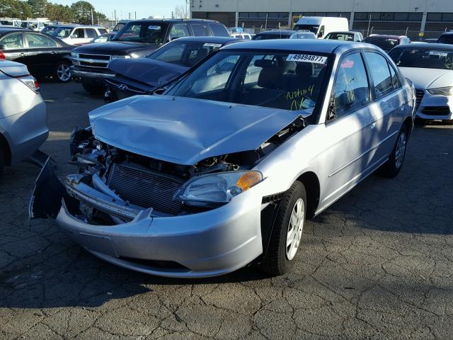 1HGES16503L031603 - 2003 HONDA CIVIC LX SILVER photo 2