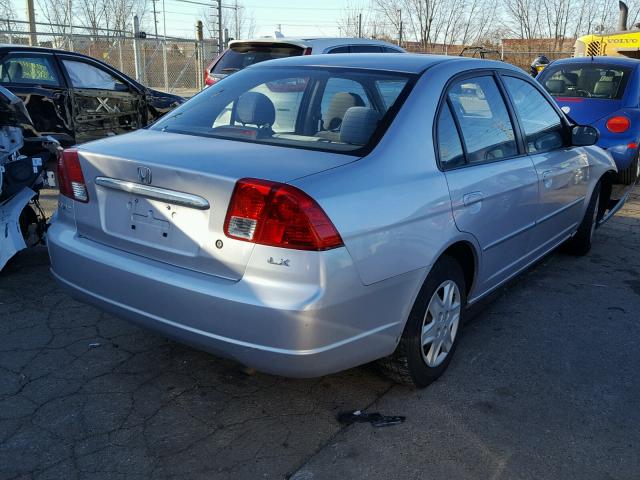 1HGES16503L031603 - 2003 HONDA CIVIC LX SILVER photo 4