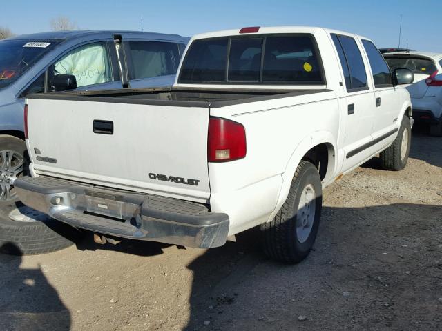 1GCDT13W11K212460 - 2001 CHEVROLET S TRUCK S1 WHITE photo 4