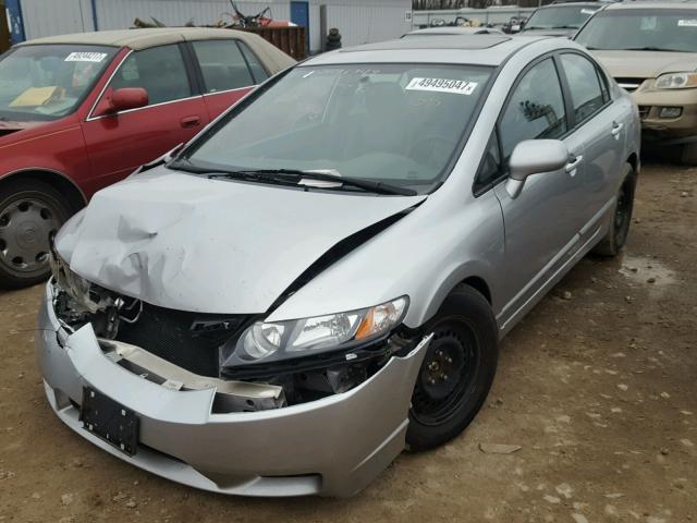 19XFA16909E025942 - 2009 HONDA CIVIC EXL SILVER photo 2