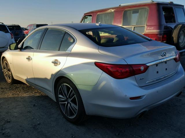 JN1BV7AR7EM699565 - 2014 INFINITI Q50 BASE Сріблястий фото 3
