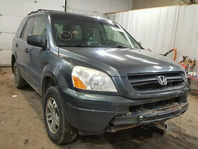 2HKYF18535H546597 - 2005 HONDA PILOT EXL BLUE photo 1