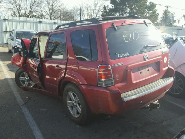 4M2CU98H56KJ13840 - 2006 MERCURY MARINER HE RED photo 3