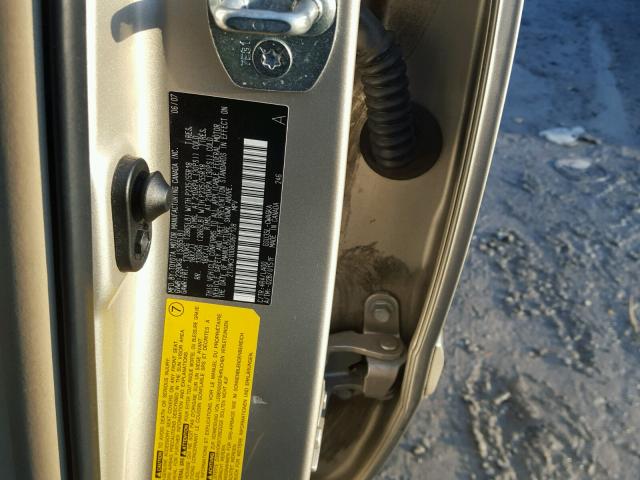 2T2HK31U08C067128 - 2008 LEXUS RX 350 GOLD photo 10