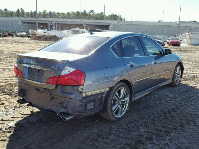 JNKAY01EX8M602141 - 2008 INFINITI M35 BASE BLUE photo 4