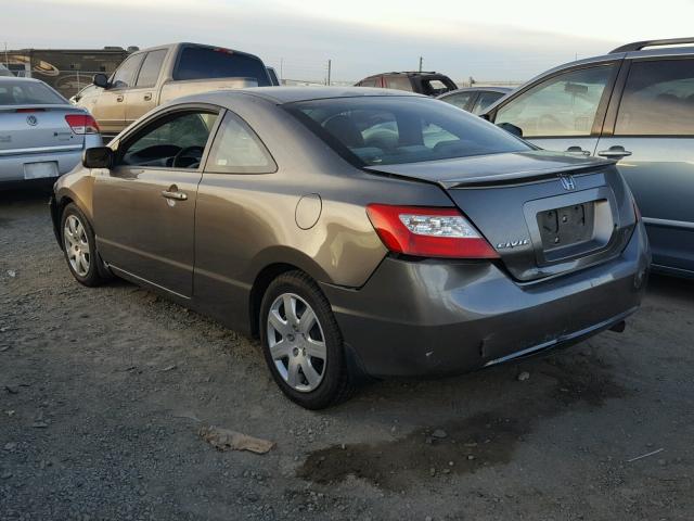 2HGFG11678H548942 - 2008 HONDA CIVIC LX GRAY photo 3