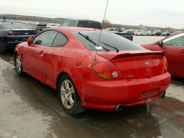 KMHHM65D73U088012 - 2003 HYUNDAI TIBURON RED photo 3