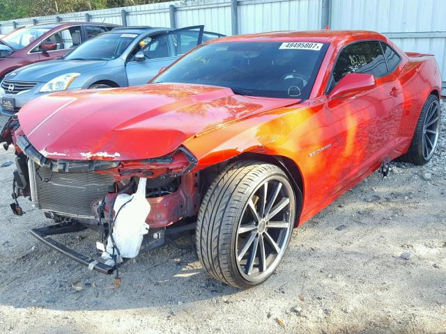 2G1FB1E35E9169532 - 2014 CHEVROLET CAMARO LT RED photo 2