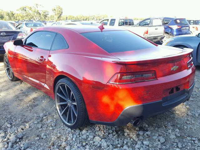 2G1FB1E35E9169532 - 2014 CHEVROLET CAMARO LT RED photo 3