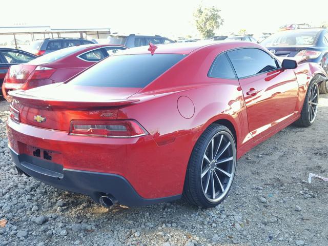 2G1FB1E35E9169532 - 2014 CHEVROLET CAMARO LT RED photo 4