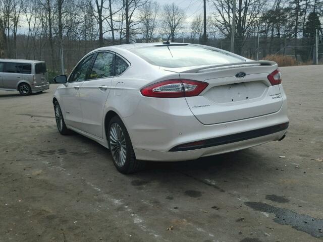 3FA6P0RU9ER386233 - 2014 FORD FUSION TIT WHITE photo 3