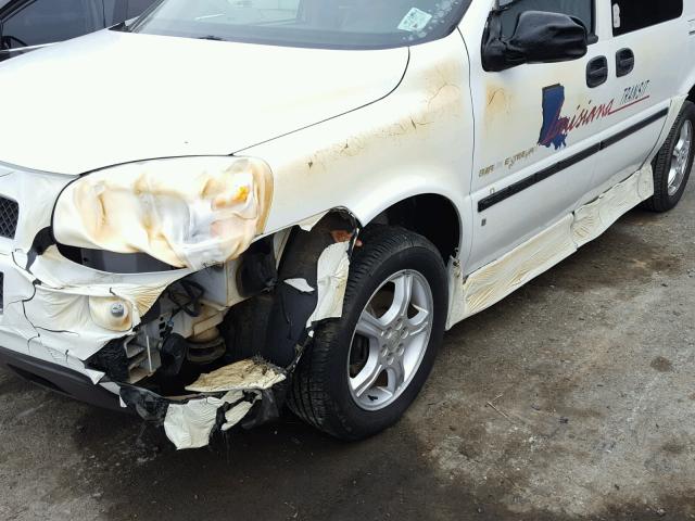 1GBDV13L36D204134 - 2006 CHEVROLET UPLANDER I თეთრი ფოტო 9