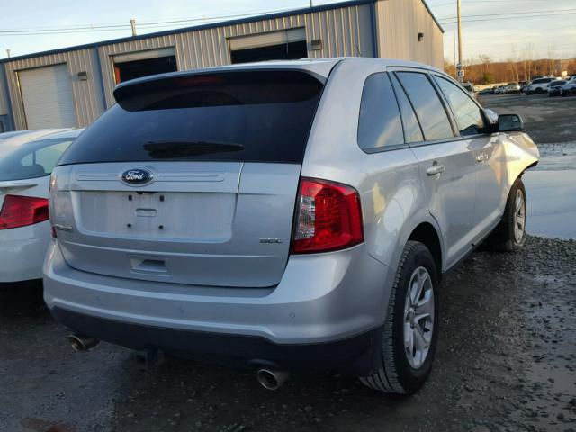 2FMDK3JC9EBB61678 - 2014 FORD EDGE SEL WHITE photo 4