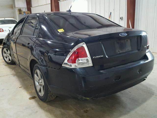 3FAHP07Z87R170142 - 2007 FORD FUSION SE BLACK photo 3