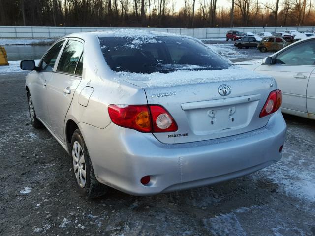 1NXBU40E49Z078539 - 2009 TOYOTA COROLLA BA SILVER photo 3