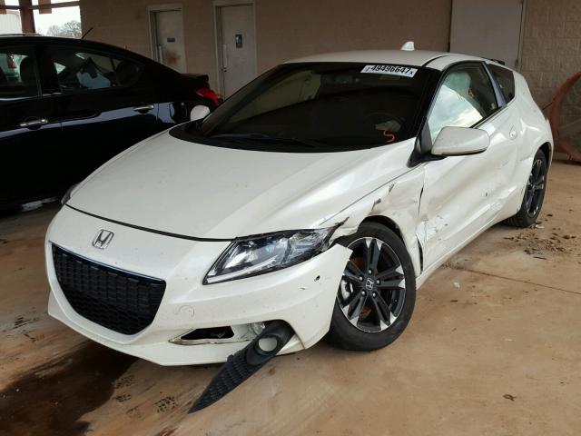 JHMZF1D66ES000279 - 2014 HONDA CR-Z EX WHITE photo 2