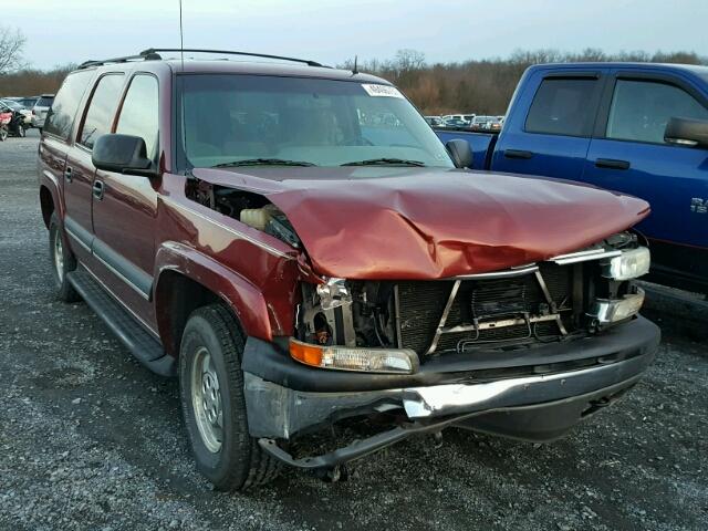 1GNFK16Z02J250391 - 2002 CHEVROLET SUBURBAN K MAROON photo 1