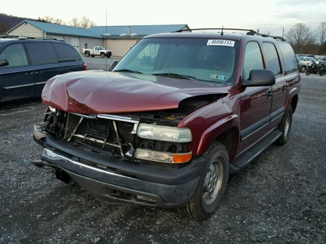 1GNFK16Z02J250391 - 2002 CHEVROLET SUBURBAN K MAROON photo 2