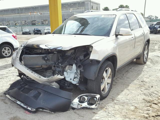 1GKKRRED3BJ244385 - 2011 GMC ACADIA SLT ოქროსფერი ფოტო 2