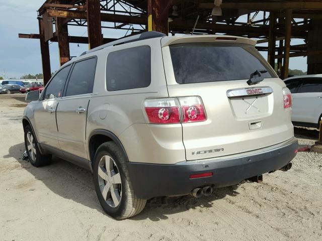 1GKKRRED3BJ244385 - 2011 GMC ACADIA SLT ოქროსფერი ფოტო 3