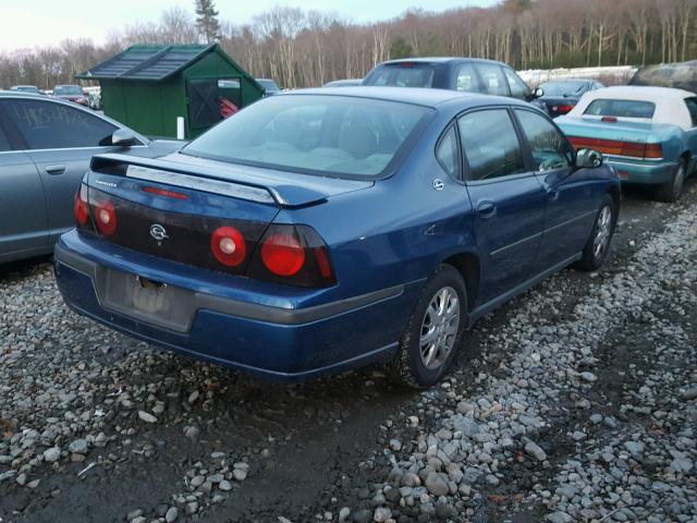 2G1WF52E559178457 - 2005 CHEVROLET IMPALA BLUE photo 4