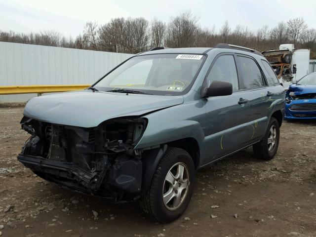 KNDJF724487468831 - 2008 KIA SPORTAGE L TEAL photo 2