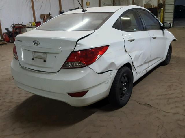 KMHCT4AE5EU598992 - 2014 HYUNDAI ACCENT GLS WHITE photo 4