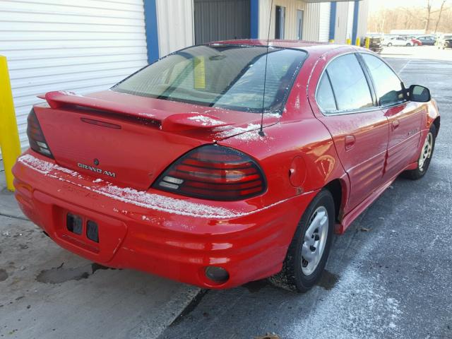 1G2NF52T81M567564 - 2001 PONTIAC GRAND AM S RED photo 4