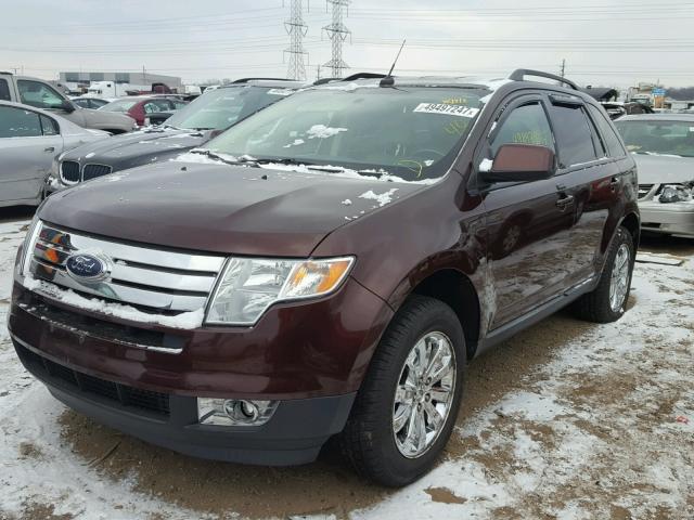 2FMDK3JC1ABB39474 - 2010 FORD EDGE SEL MAROON photo 2