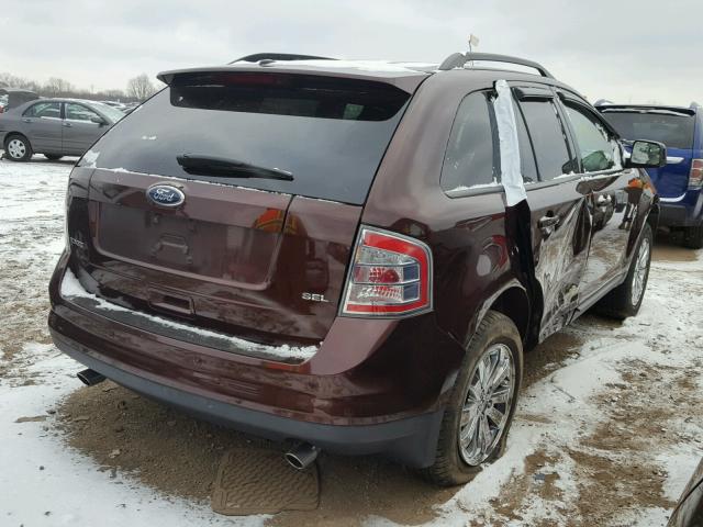 2FMDK3JC1ABB39474 - 2010 FORD EDGE SEL MAROON photo 4