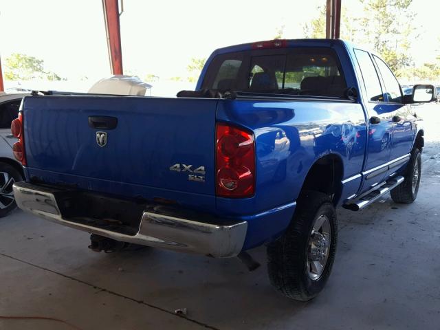 1D7KS28D17J556429 - 2007 DODGE RAM 2500 S BLUE photo 4