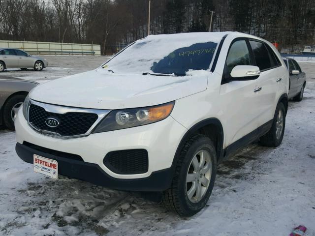 5XYKTCA10BG011019 - 2011 KIA SORENTO BA WHITE photo 2