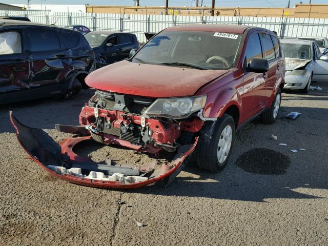 JA4LS21W18Z009975 - 2008 MITSUBISHI OUTLANDER RED photo 2