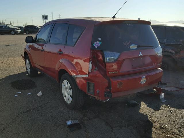 JA4LS21W18Z009975 - 2008 MITSUBISHI OUTLANDER RED photo 3