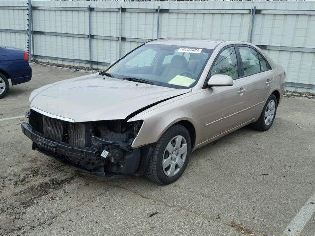 5NPET46C07H252852 - 2007 HYUNDAI SONATA GLS GOLD photo 2